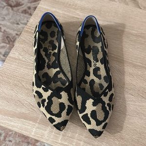 Leopard Print Rothy’s Size 8, pointed toe like new